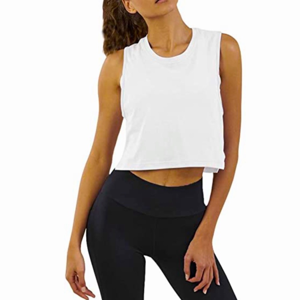 Cropped Muscle Tanks Workout Top